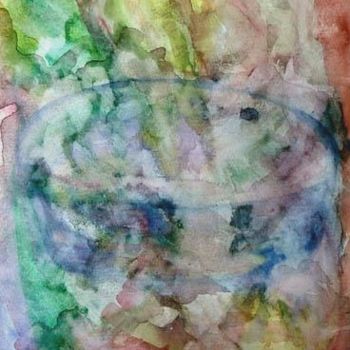 Картина под названием "abstract watercolour" - Mikala Lykke, Подлинное произведение искусства