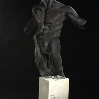 Sculptuur getiteld "Male Purified" door Ofer Rubin, Origineel Kunstwerk, Metalen