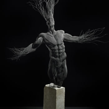 Escultura titulada "The Gaze" por Ofer Rubin, Obra de arte original, Metales