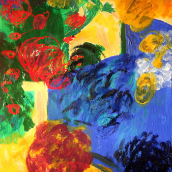 Картина под названием "AJA" - Bernard Filippi, Подлинное произведение искусства, Акрил Установлен на Деревянная рама для нос…