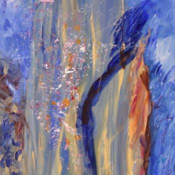 Pintura titulada "Elle a marché le lo…" por Bernard Filippi, Obra de arte original, Acrílico Montado en Bastidor de camilla…