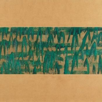 Pittura intitolato "Verde Terra" da O F M A N, Opera d'arte originale