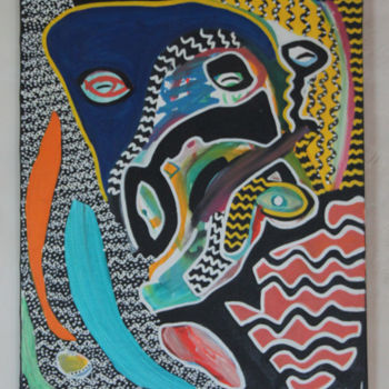 Картина под названием "Huile 2006" - Oge, Подлинное произведение искусства, Масло