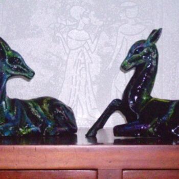 Escultura intitulada "sculpture animalièr…" por Ogiers, Obras de arte originais, Papel