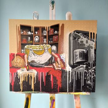 Картина под названием "Squeezed lemon" - Kirill Karpov, Подлинное произведение искусства, Акрил