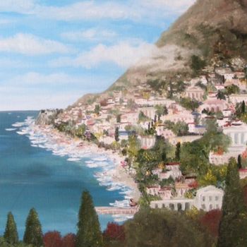 Peinture intitulée "Amalfy Italy" par Oksana Gnatyuk, Œuvre d'art originale, Huile