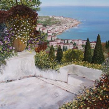 Peinture intitulée "Salerno. Italy" par Oksana Gnatyuk, Œuvre d'art originale, Huile