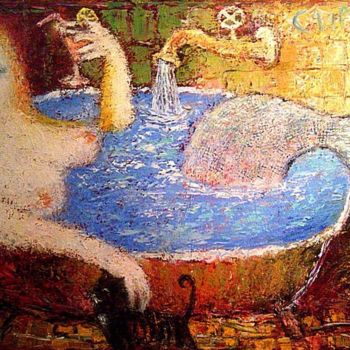 Картина под названием "Сирена" - Олег Горохов, Подлинное произведение искусства, Масло