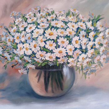 Malerei mit dem Titel "Blumenstrauss 1.23" von Olga Hanns (O. Hanns), Original-Kunstwerk, Öl