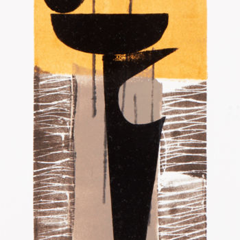 Incisioni, stampe intitolato "Hejsan Series #25" da Oi Fortin, Opera d'arte originale, Monotipo