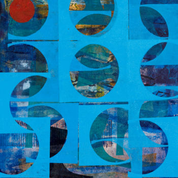 Εκτυπώσεις & Χαρακτικά με τίτλο "Out of The Blue" από Oi Fortin, Αυθεντικά έργα τέχνης, Μονοτυπία