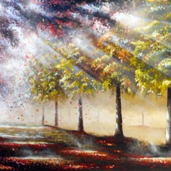 Malerei mit dem Titel "Autumn" von Oilart, Original-Kunstwerk