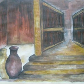 Malarstwo zatytułowany „A House in desert” autorstwa Don ( Rahul Ojha), Oryginalna praca