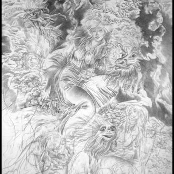 "шабаш ведьм на Лысо…" başlıklı Resim Oksana Prudnikova tarafından, Orijinal sanat, Kalem