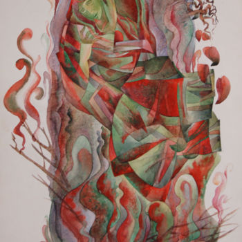 Peinture intitulée "без названия_66" par Oksana Prudnikova, Œuvre d'art originale, Aquarelle