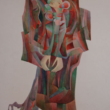 Картина под названием "без названия_к7" - Oksana Prudnikova, Подлинное произведение искусства, Акварель