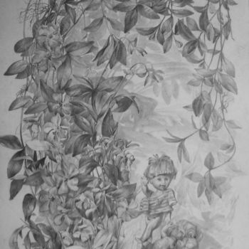Dibujo titulada "людина і природа_02" por Oksana Prudnikova, Obra de arte original, Lápiz