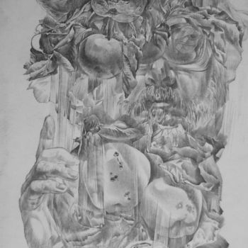 Tekening getiteld "яблука" door Oksana Prudnikova, Origineel Kunstwerk, Potlood