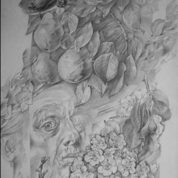 Dessin intitulée "людина і природа_08" par Oksana Prudnikova, Œuvre d'art originale, Crayon