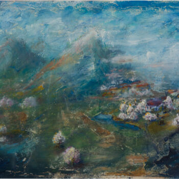 Pittura intitolato "Spring on the coast" da Ok, Opera d'arte originale, Olio