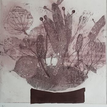Printmaking titled "La nature mort, au…" by Oka, Original Artwork, Etching