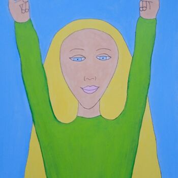 Pintura titulada "LA VICTOIRE DE MARIE" por Pulsart, Obra de arte original, Acrílico Montado en Bastidor de camilla de madera