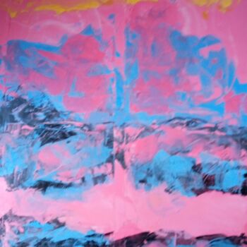 Картина под названием "LA VIE EN ROSE" - Pulsart, Подлинное произведение искусства, Акрил Установлен на Деревянная рама для…