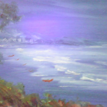 Painting titled "la grande bleue" by Km, Original Artwork