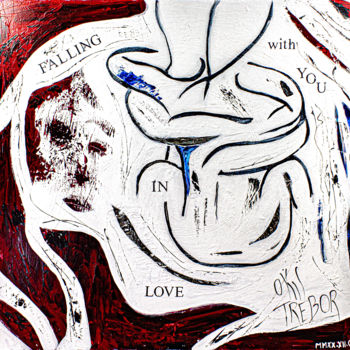 Painting titled "FALLING IN LOVE WIT…" by Okis Trebor, Original Artwork, Acrylic