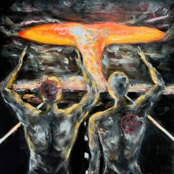 Peinture intitulée "Doomed" par Oksana Alekhina, Œuvre d'art originale, Acrylique