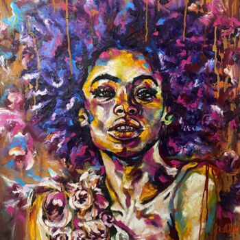 Картина под названием "Картина маслом афри…" - Oksana Almiz, Подлинное произведение искусства, Масло