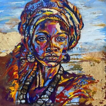 Peinture intitulée "African wind" par Oksana Almiz, Œuvre d'art originale, Huile