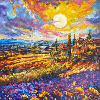 Pittura intitolato "Toscana" da Oksana Almiz, Opera d'arte originale, Olio