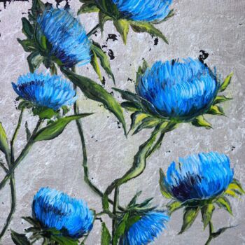 Картина под названием "Wildflowers" - Oksana Baranova, Подлинное произведение искусства, Масло