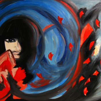 Painting titled "On the death of a b…" by Oksana Budnichenko, Original Artwork, Oil