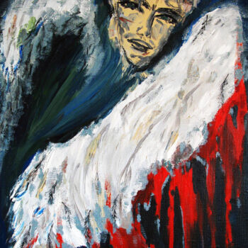 Painting titled "Guardian angel" by Oksana Budnichenko, Original Artwork, Oil