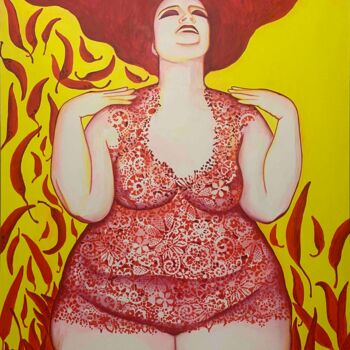 Pintura titulada "Мадам Чили" por Oksana Chumakova, Obra de arte original, Acrílico