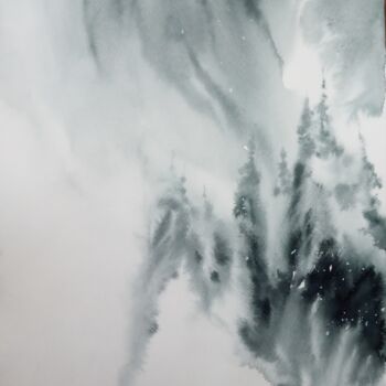 Painting titled "Winter series I" by Oksana Duchenchuk, Original Artwork, Watercolor