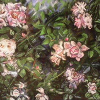 Рисунок под названием "Roses" - Oksana Lescenko, Подлинное произведение искусства, Пастель