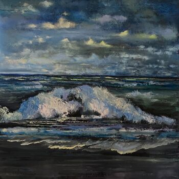 Peinture intitulée "Sea Song" par Oksana Lukonina, Œuvre d'art originale, Huile