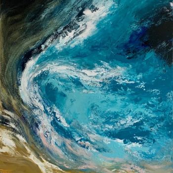 Painting titled "Turbulent and Calm" by Oksana Rostkovskaya, Original Artwork, Acrylic