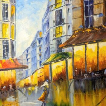 Peinture intitulée "Париж" par Oksana Serba, Œuvre d'art originale, Laque