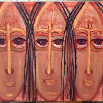 제목이 "Невизначено"인 미술작품 Оксана Шкварок로, 원작, 기름 나무 들것 프레임에 장착됨