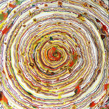 「Circle 7」というタイトルの絵画 Oksana Sobol (Ksani)によって, オリジナルのアートワーク, アクリル