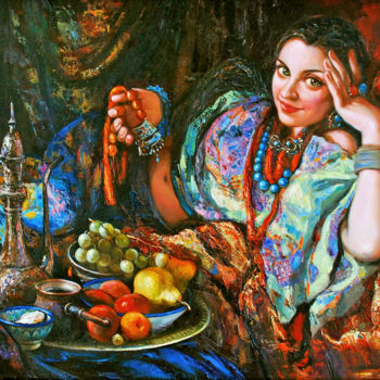 Painting titled "Roksolana" by Oksana Soroka, Original Artwork, Oil