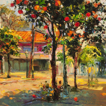 Painting titled "Mandarins de San Is…" by Oksana Soroka, Original Artwork, Oil