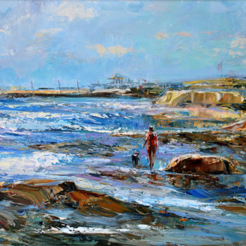 Painting titled "Playa Camet" by Oksana Soroka, Original Artwork, Oil