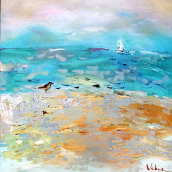Painting titled "Dream about the sea" by Oksana Veber, Original Artwork, Oil