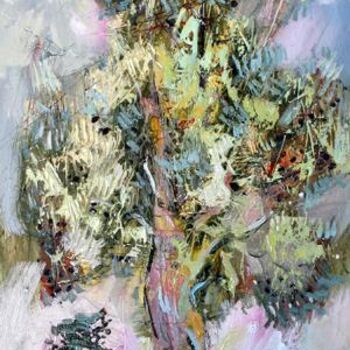 Pittura intitolato "Olive trees" da Oksana Veber, Opera d'arte originale, Olio