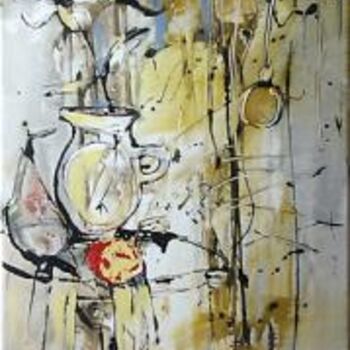 Painting titled "Time flow" by Oksana Veber, Original Artwork, Oil